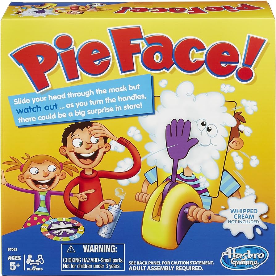 cream pie on face