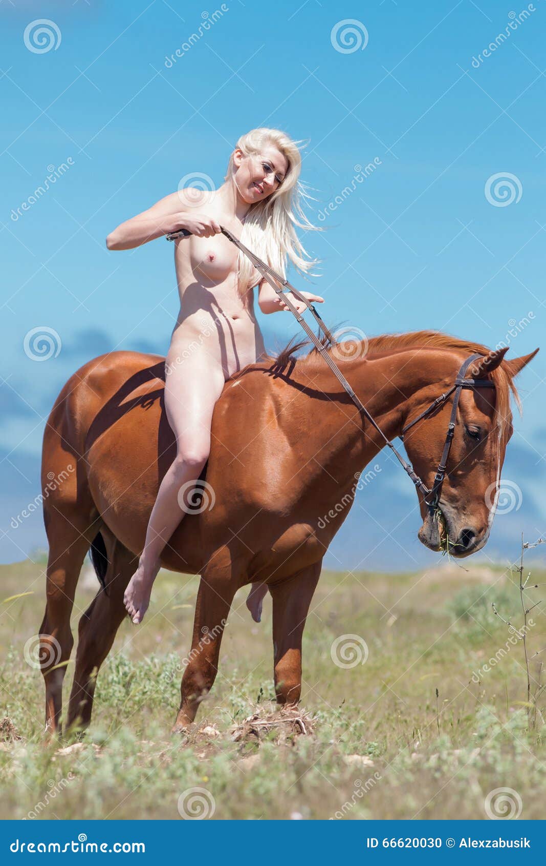 Best of Naked women riding horses